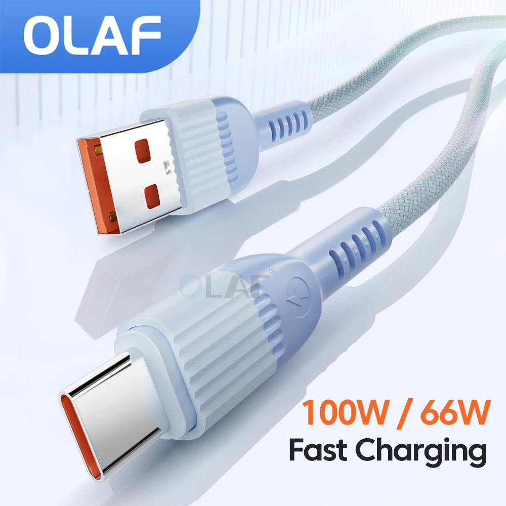 

6A 100w/66w Fast Charging Cable 480Mbps Data Transmission Line For Samsung S22 iPhone 14 Xiaomi Huawei Mobile Phone Charge Wire