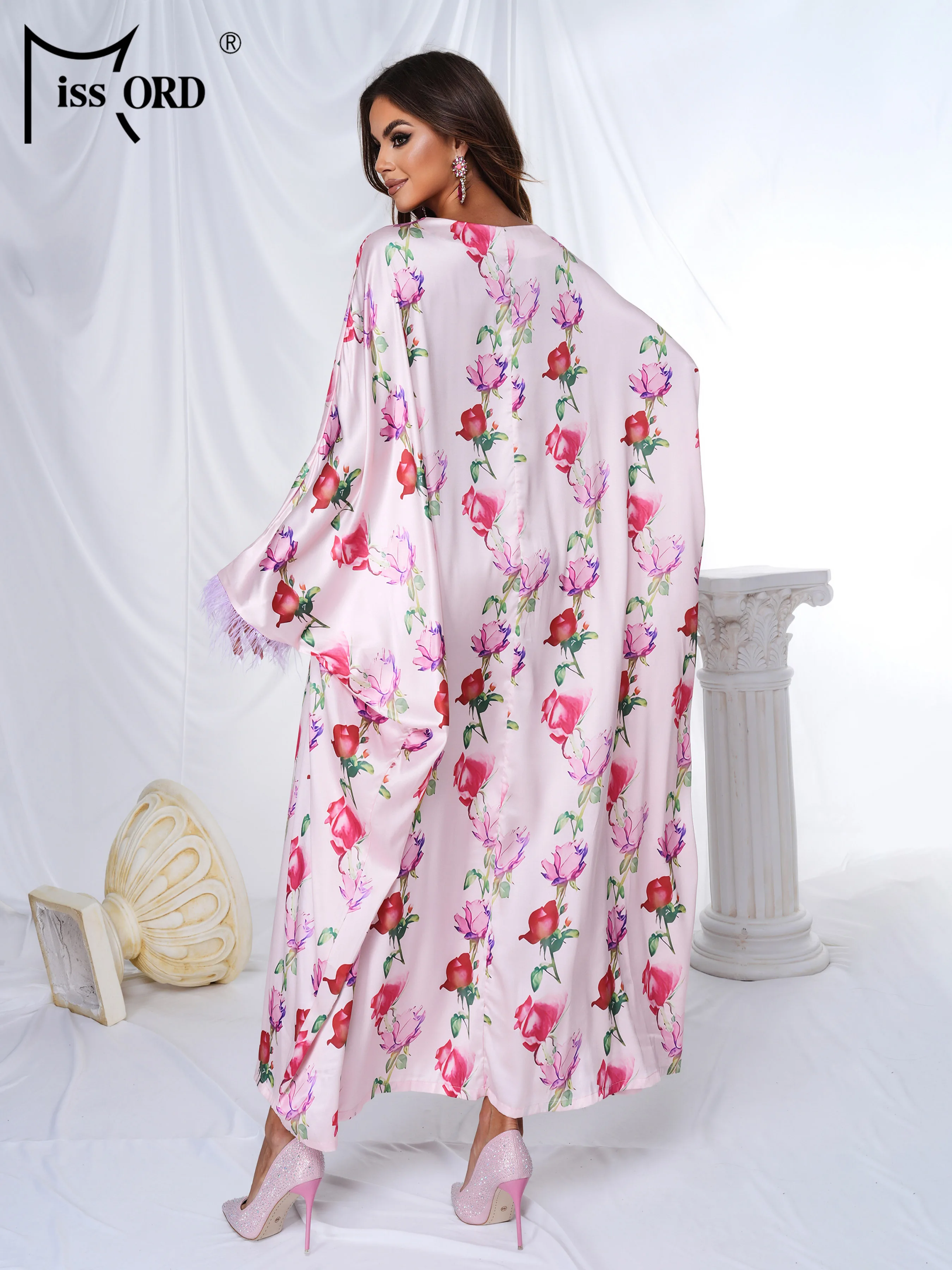 Платье Missord большого размера цветочное свободное платье удобное женское для