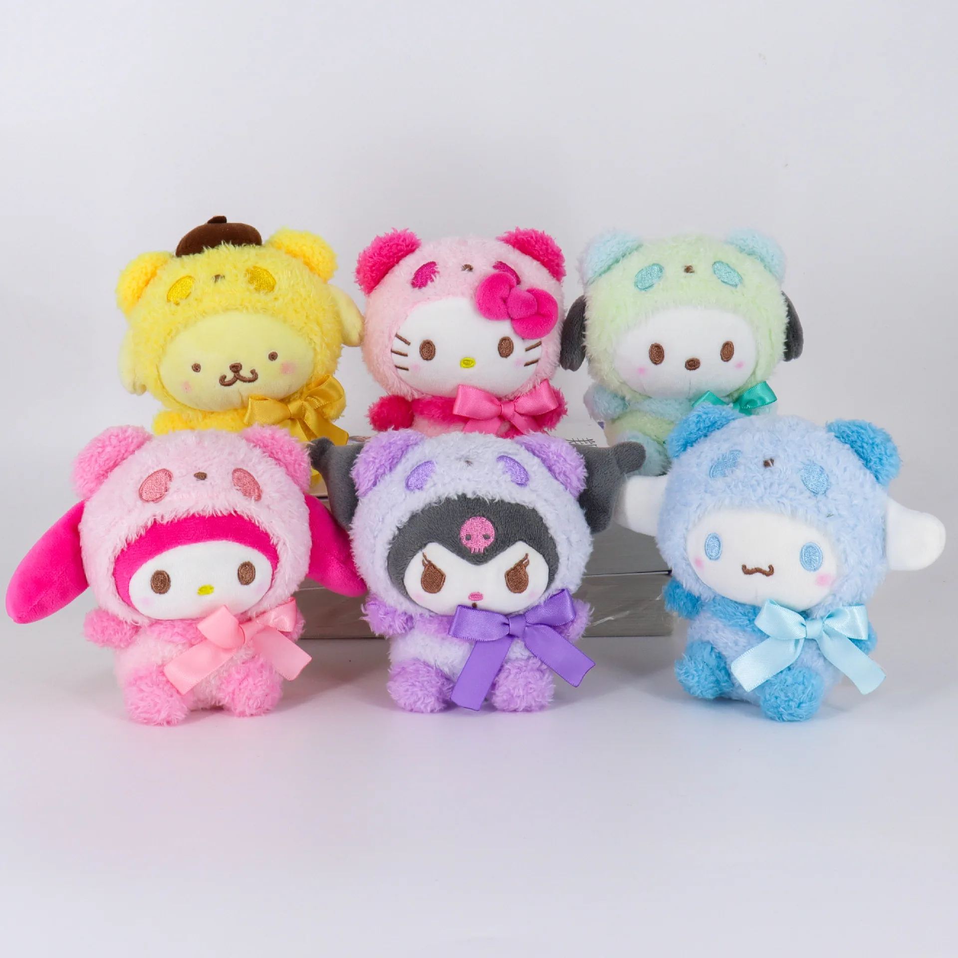 

Kawaii Sanrio плюшевые игрушки милые Kuromi плюшевые брелки аксессуары Sanrio домашний декор мягкие ПП хлопковые куклы Подарки для девочки