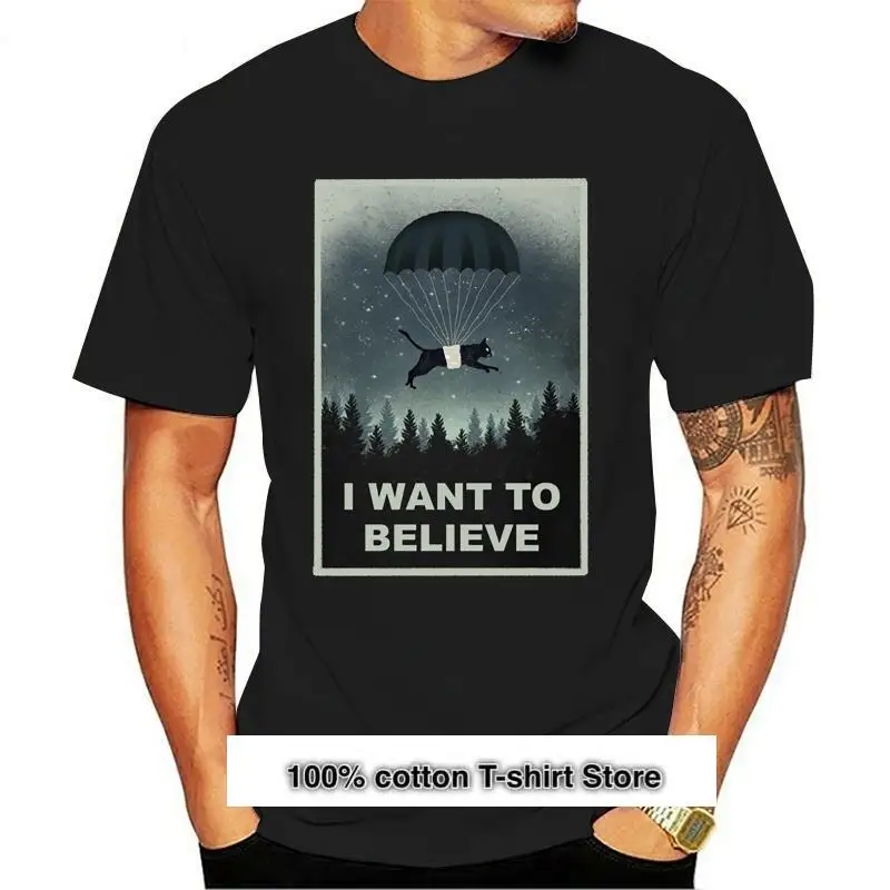 

Camiseta con estampado de gato volador para hombre, camiseta Retro, ropa de algodón, camisetas creativas de diseño negro