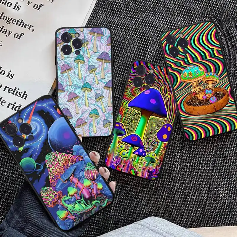 

Mushroom Phone Case Silicone Soft for iphone 14 13 12 11 Pro Mini XS MAX 8 7 6 Plus X XS XR Cover