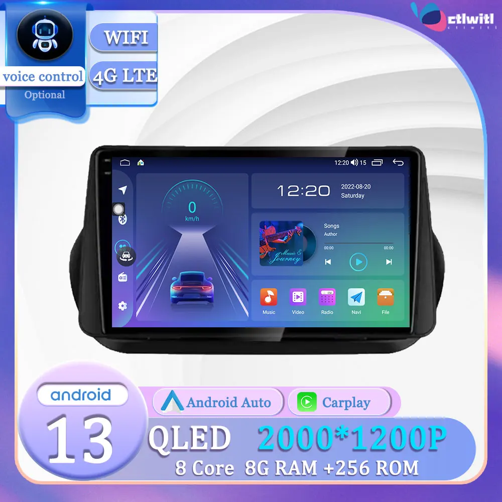 

Android 13 For Peugeot Bipper For Fiat Fiorino Qubo For Citroen Nemo 2008-2017 Navigation GPS Autoradio Videp Player Multimedia