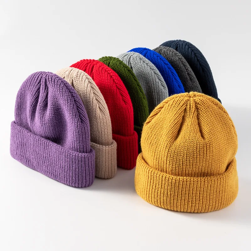 

Fashionable All-Match Melon Skin Women's Knitted Winter Thickened Short Cold Yupi Landlord Fashion Wholesale Hat