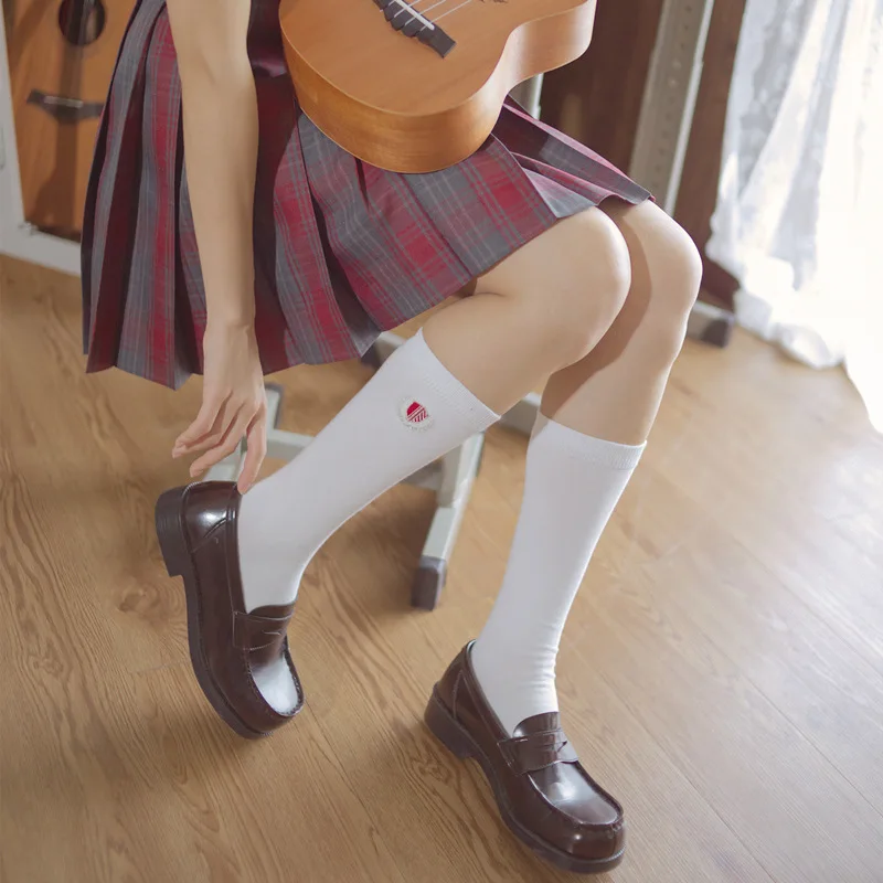 Симпатичные женские хлопковые носки до середины икры с изображением кошачьих