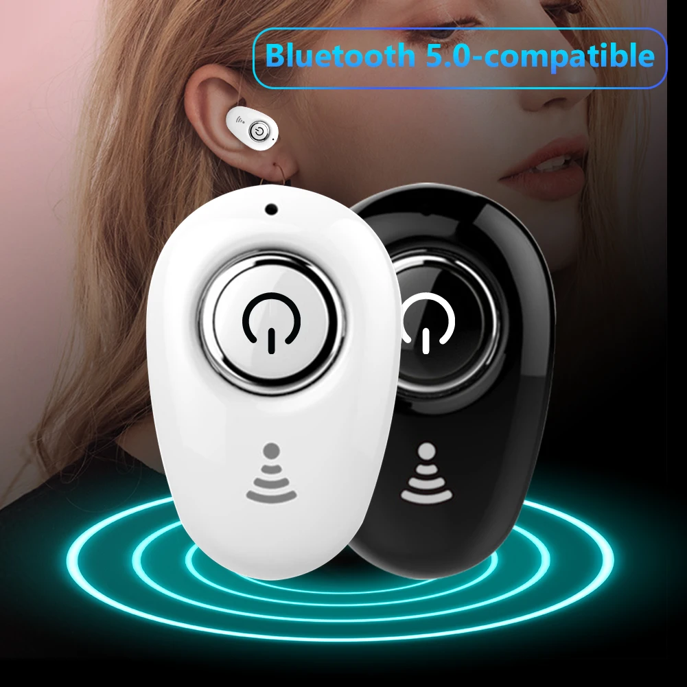 

Mini Wireless Bluetooth-compatible 5.0 Earbuds In-ear Business Earphone Single Ear Sports Headphone True Stereo Music Earbud