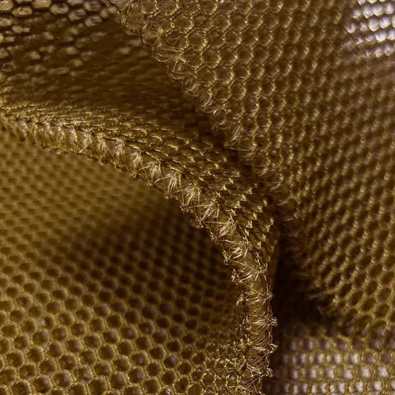 

Polyester 3D Honeycomb Hexagonal Mesh Cloth Coyote Brown Breathable Wear-resistant Car Cushion Mattress Material