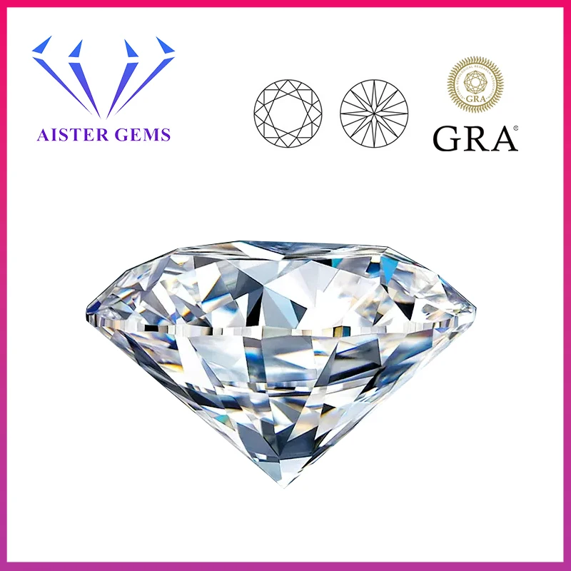 

Бриллианты Lad с натуральным бесцветным муассанитом D, незакрепленные драгоценные камни 0,5-карат, алмаз с сертификатом GRA, проверенный код на камень
