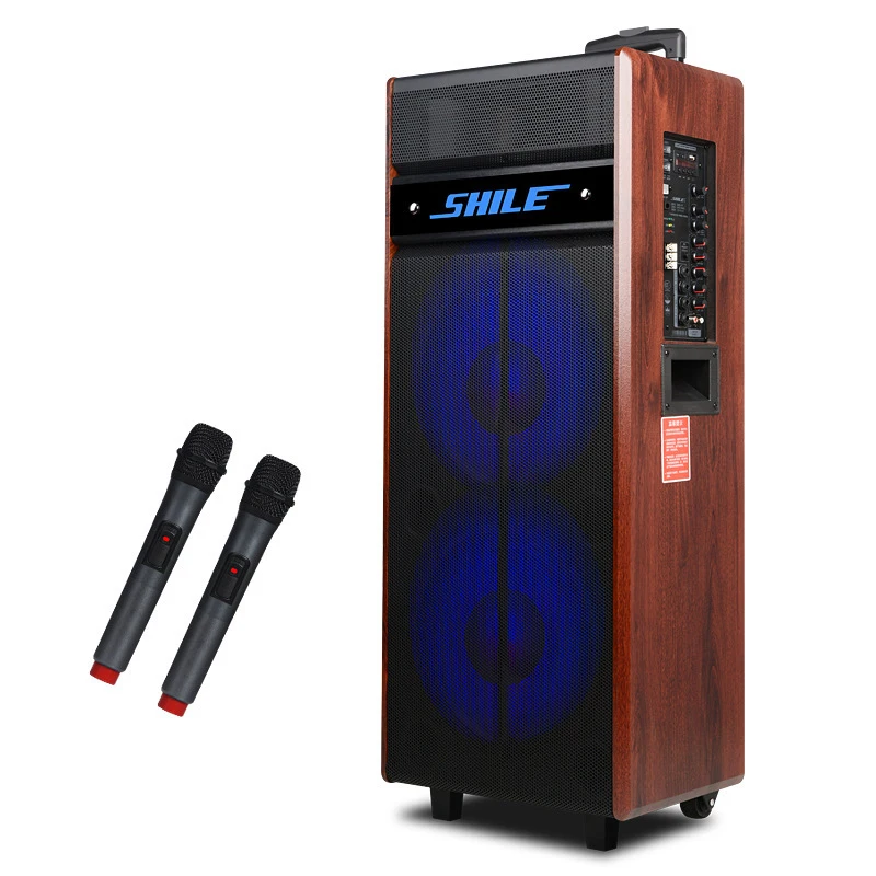 

12 Inch Trolley Speaker Lion Music Crown 6 Outdoor Bluetooth Square Dance Wireless Microphone High-Power Sound