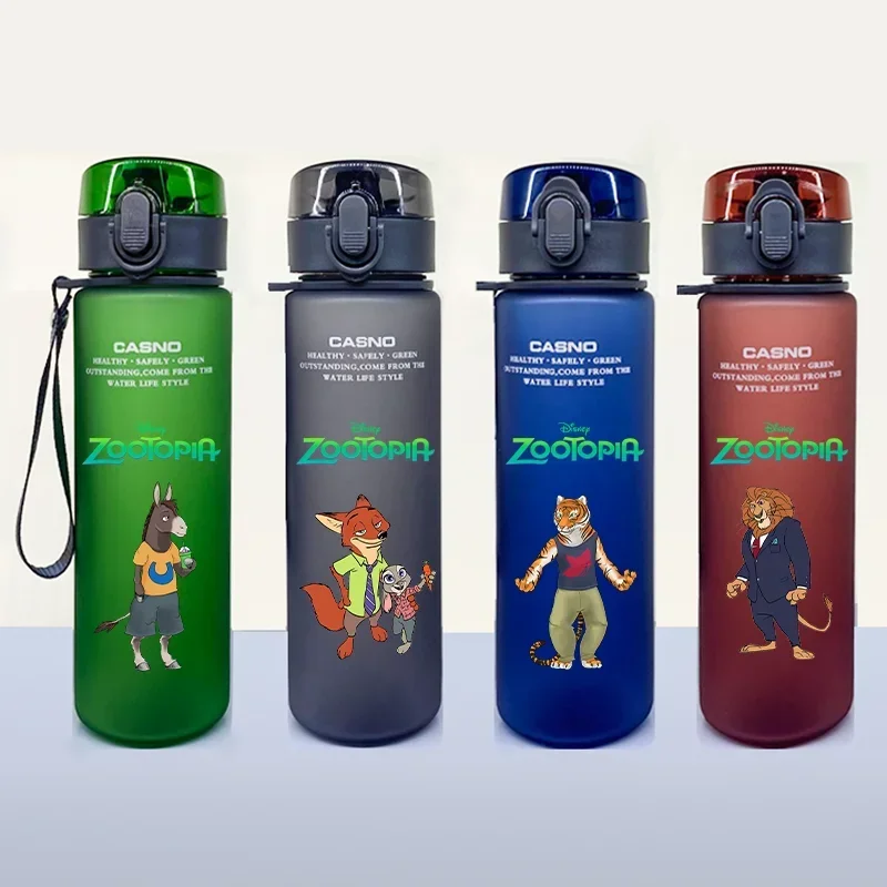 560 мл Зверополис мультфильм герметичная бутылка для воды портативная большая