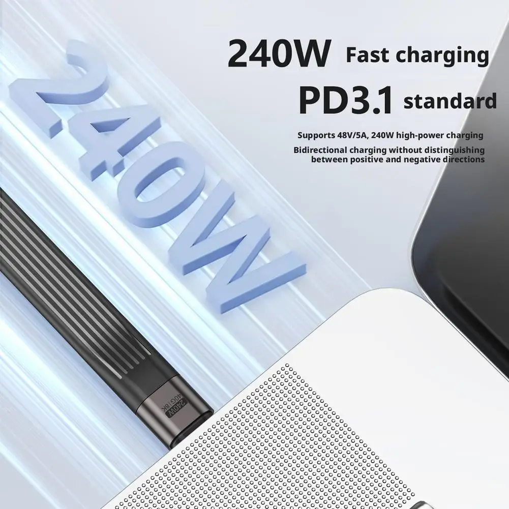 Кабель USB 4.0 40 Гбит/с Тип C Брелок PD3.1 5A 8K @60 Гц USB-C к Type-C