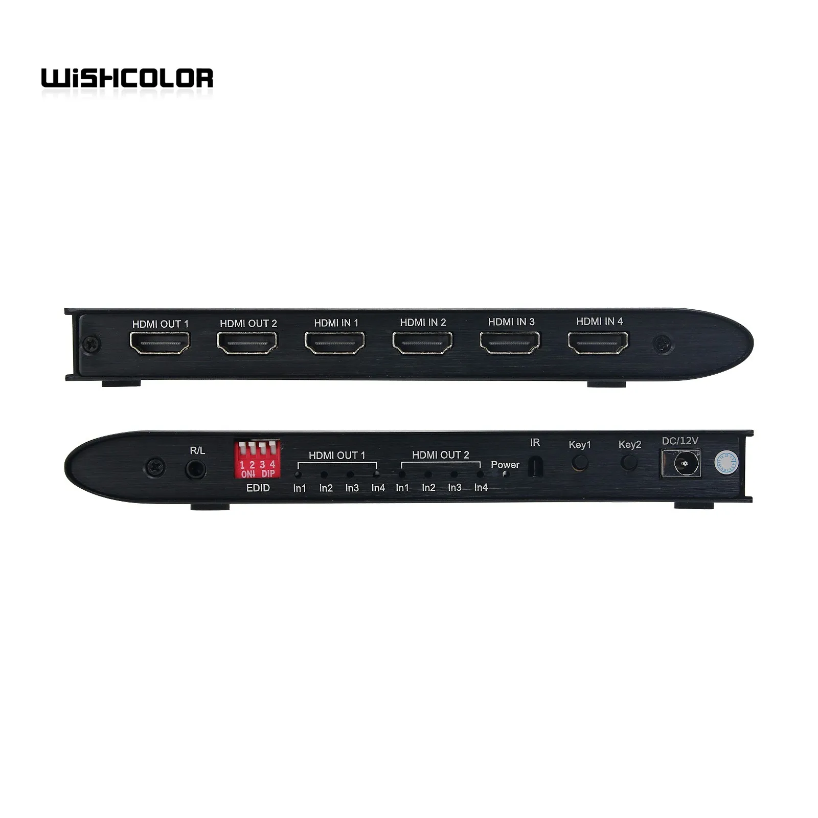 Wishcolor 8K 60Hz HDMI Matrix 4X2 HDR HDMI Matrix Switch Supports HDCP 2.3 HDMI 2.1 EDID Management