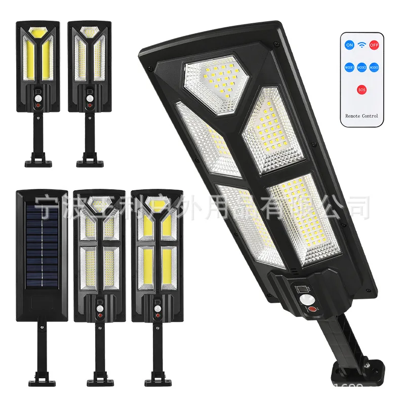 

New Solar Charging Street Light Outdoor Waterproof Human Body Induction Remote Control COB Wall Light Courtyard Lighting LED