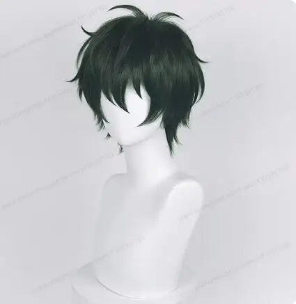 Парик для косплея аниме ES Mika Kagehira термостойкие волосы из темно-зеленых волос с