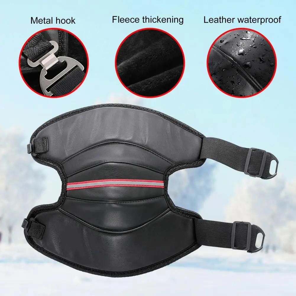 

1Pc Knee Guard Plush Lining Knee Brace Winter Warm Motorcycle Knee Pad