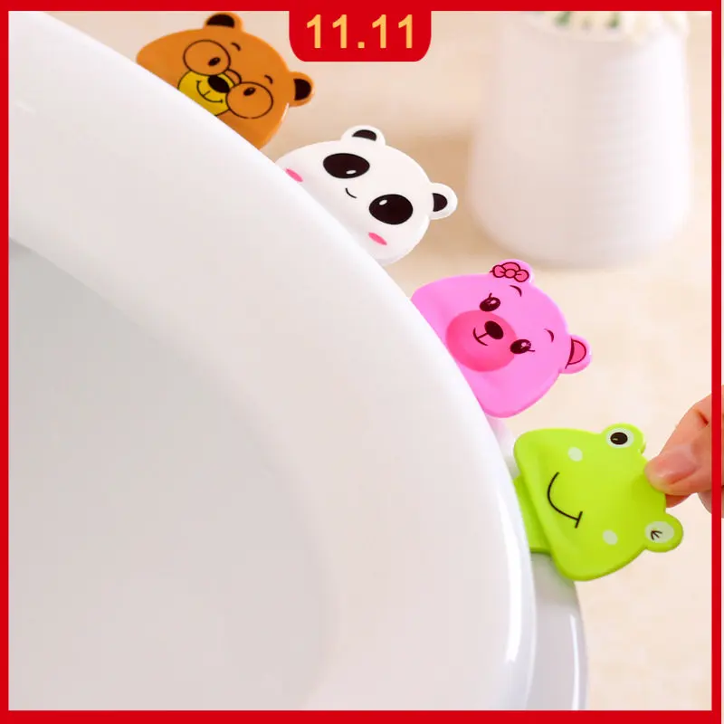 

Portable Toilet Seat Lifter Avoid Touching Toilet Lid Handle bathroom WC Home Accessories Cute Cartoon Closestool Cover Lifter