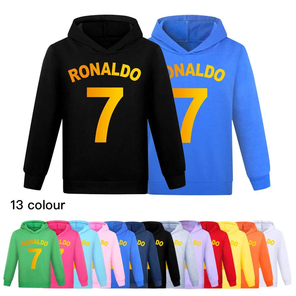 

Новое поступление, толстовки CR7 для маленьких мальчиков и девочек, зимние, весенние, Осенние, детские толстовки, свитер с длинным рукавом, Де...