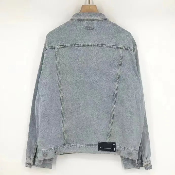 22SS Новинка Осень-Зима хип-хоп комбинезон WELLDONE джинсовая куртка для мужчин и