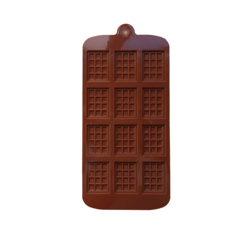 

12 Even Silicone Mold Non-stick Chocolate Mold Fondant Patisserie Candy Bar Mould Cake Decoration Kitchen Baking Accessories