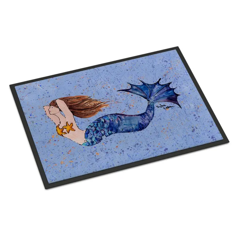 

Mermaid Door Mat, Indoor Rug or Outdoor Welcome Mat 24x36 Doormat, 24H X 36W, multicolor