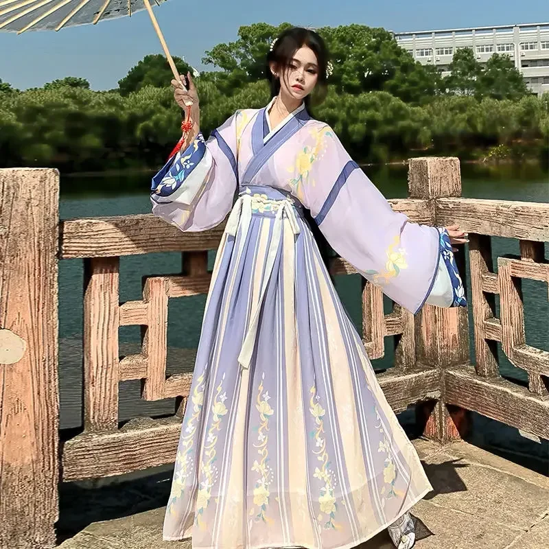 Платье ханьфу в китайском стиле для милых принцесс женские элегантные сказочные
