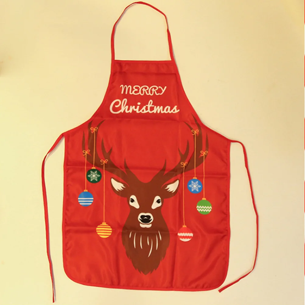 

Apron Christmas Party Aprons Kitchen Holiday Bib Xmas Decorations Adjustable Decor Holiiday Faovrs Baking