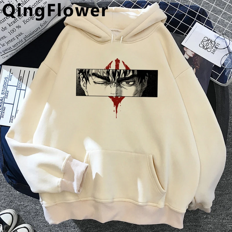 

Berserk Guts Japanese Anime Graphic Harajuku Goth Hoodies Men Unisex Hip Hop Streetwear Manga Sweatshirt Hip Hop Hoody Male