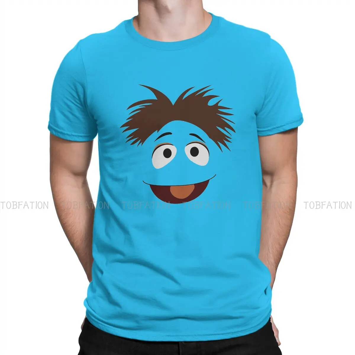 

Fraggle Rock Children Cartoon TShirt for Men Walter Basic Casual Sweatshirts T Shirt High Quality New Design Loose