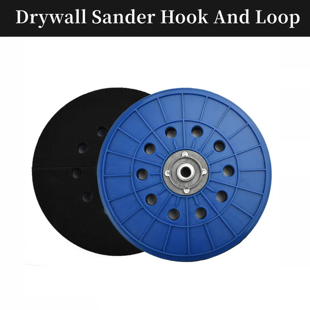 

10hole 9" 210mm Drywall Sander Hook And Loop Backup Pad With 14mm Thread Grinding Polishing Plate Abrasives Sanding Discs