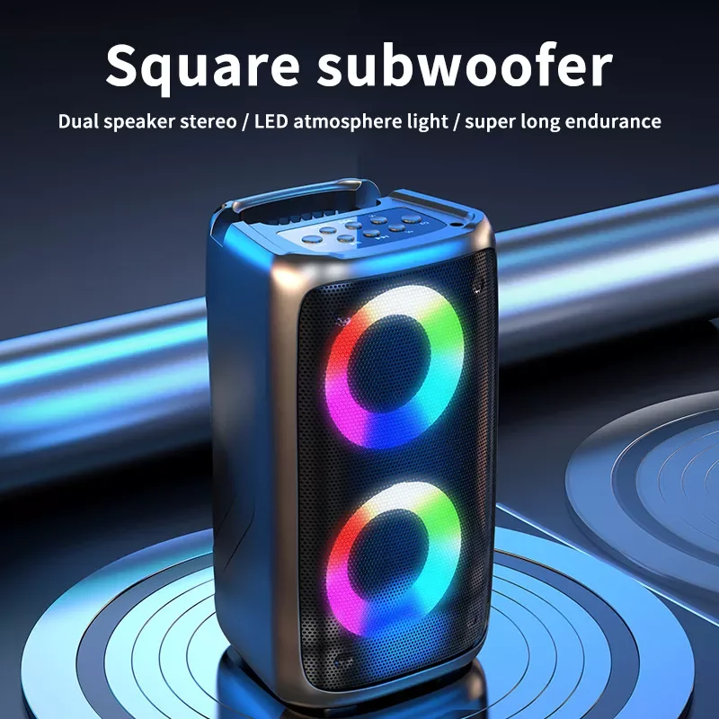 

Kinglucky bluetooth audio home double subwoofer speaker square dance outdoor shop dedicated wireless new small