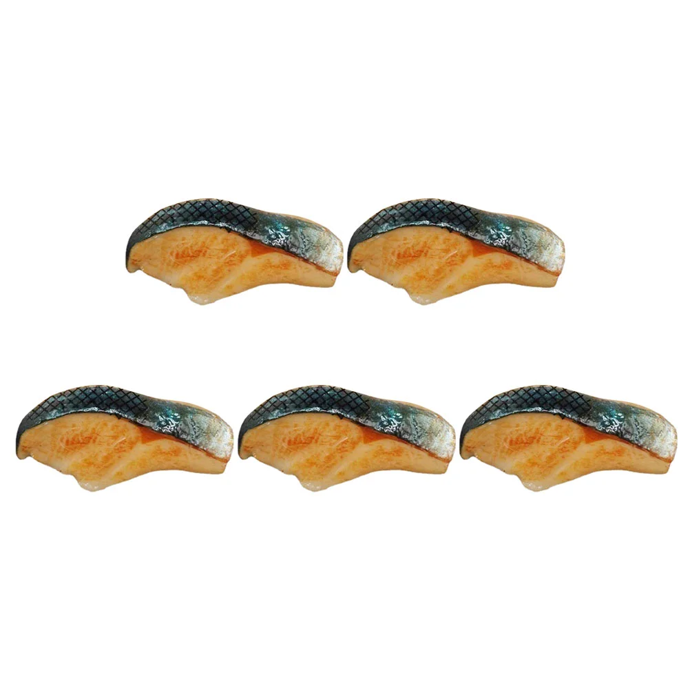 

5 Pcs Fish Toy Kitchen Food Props Display Toddler Dishes Kids Realistic Fake Pvc Foods Child Toys