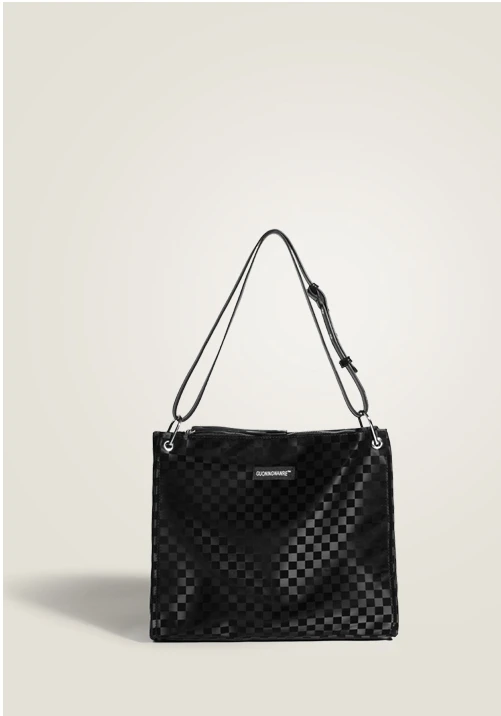 

Chessboard Plaid Velvet Texture Tote Bag Women's Large Capacity Commuter Underarm Crossbody Bag Shoulder Bag Designer Handbags