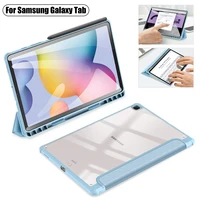 for samsung galaxy tab s6 lite s7 plus s7 fe a7 lite a7 case with pencil holder cover sm t500 sm t505 sm p610 sm p615 tablet