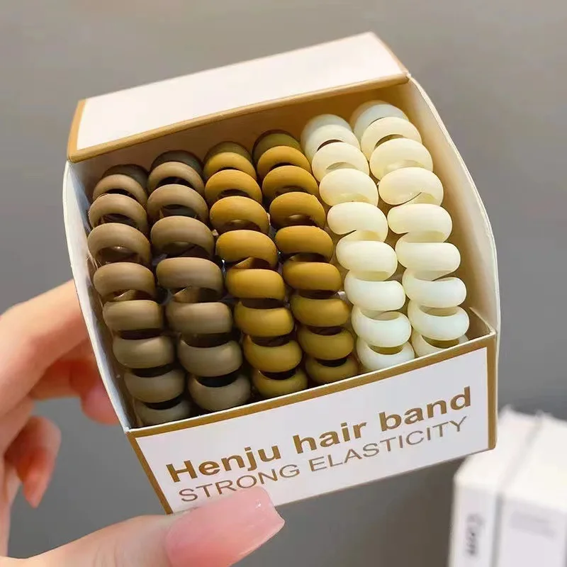 6 шт./коробка эластичные силиконовые запястья для прически конский хвост