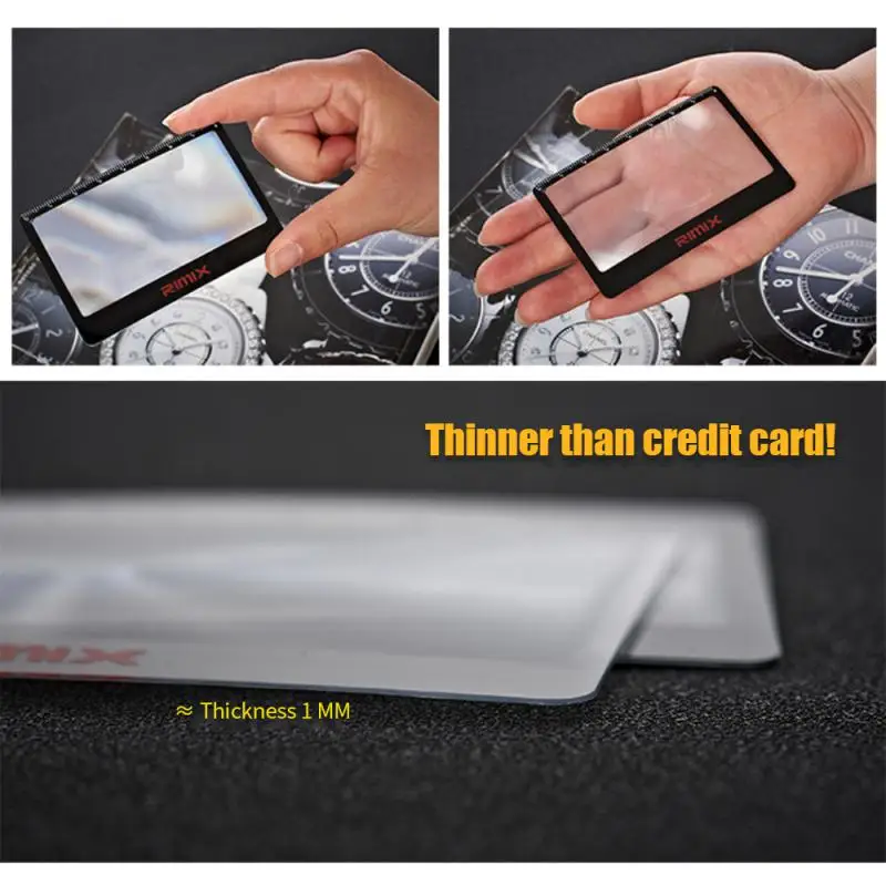 

Outdoor Portable Card Magnifying Glass Ultra-thin Outdoor Fire Magnifying Glass Pocket Hd Reading Mirror