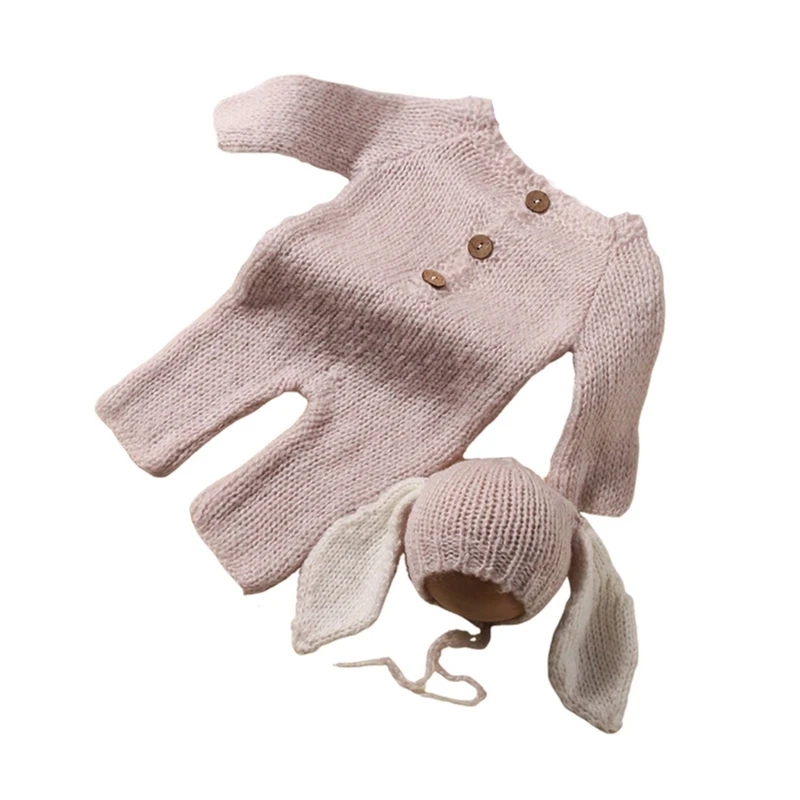 Очаровательная одежда для фотосессии новорожденных вязаный комбинезон на