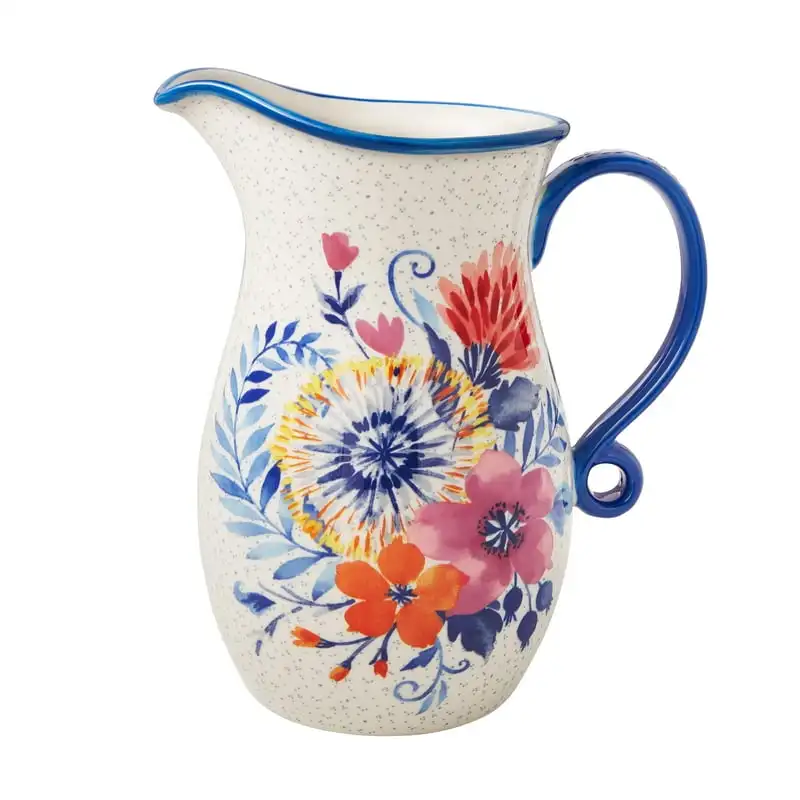 

Whimsy Stoneware Pitcher, Blue
