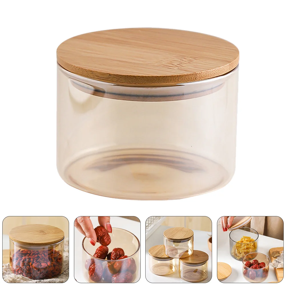 

Jar Glass Canister Storage Airtight Tea Mouth Wide Kitchen Canning Clear Container Flour Sugar Honey Ricehexagon Mini Cookie