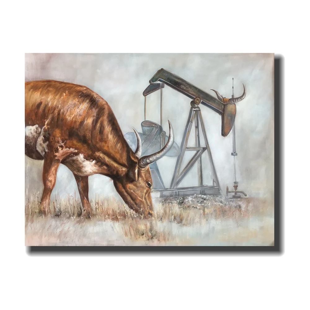 

Robust Buffalo Wall Art Paintings Industrial Buffalo Wall Decoration Painting Suitable For Mordern Living Room And Bed Room