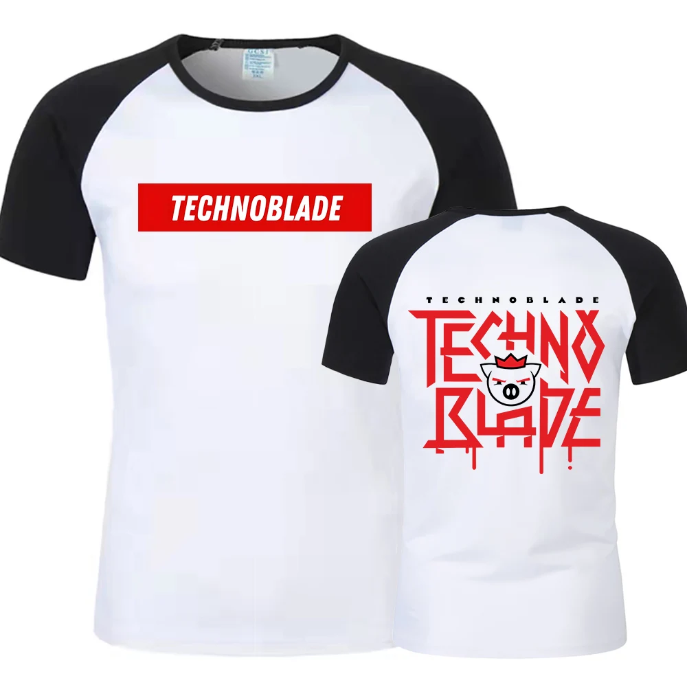 

Cute Funny Kawaii Technoblade Merch T-shirt 100% Pure Cotton Tshirt Double-sided Print Men/Women Fashion Soft Short-sleeved Tops