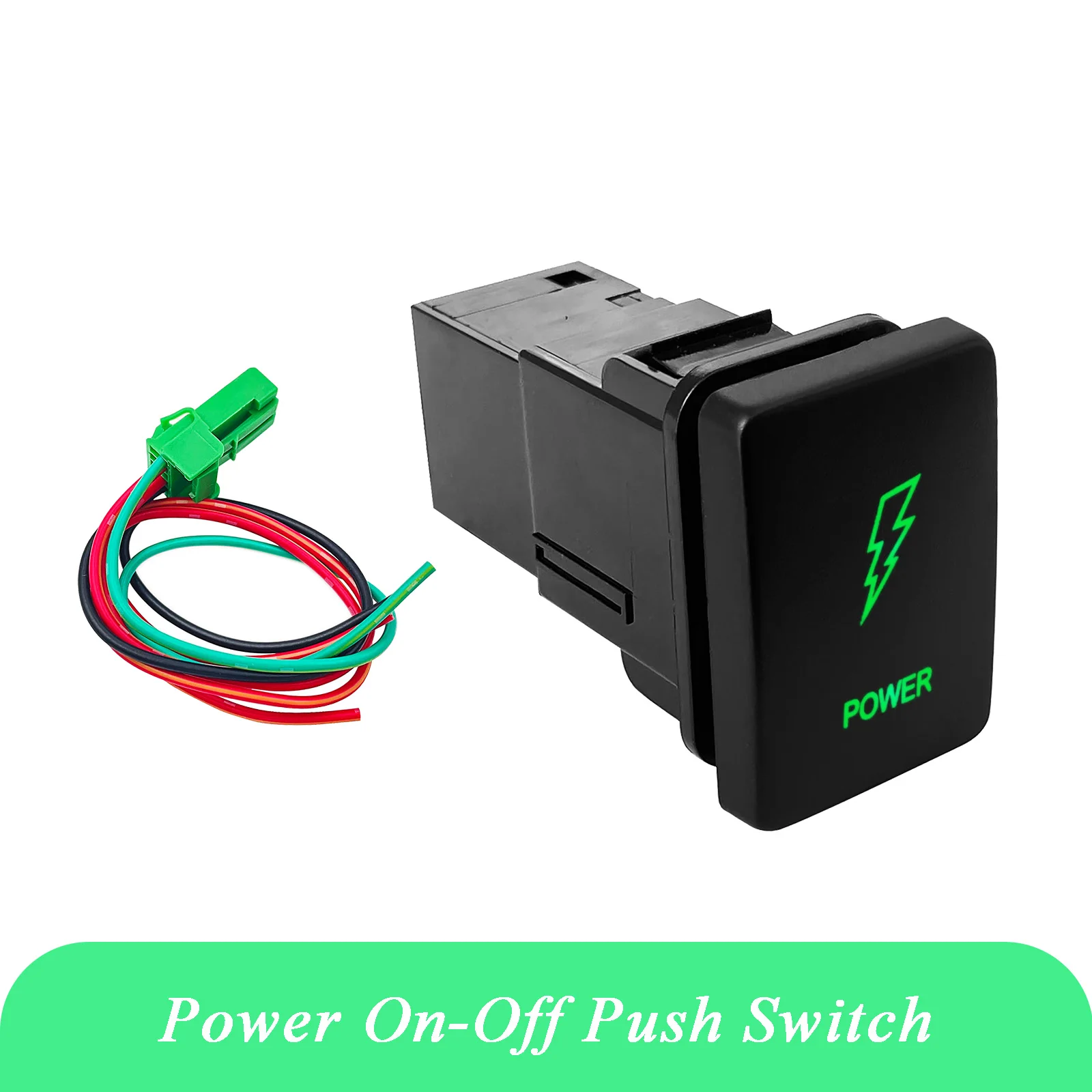 

Зеленый СВЕТОДИОДНЫЙ Переключатель 12 В 3 А для Toyota Prado150 200 серии Cruiser 2015 Hilux GUN HiAce RAV4 12 В 3 А OEM Замена