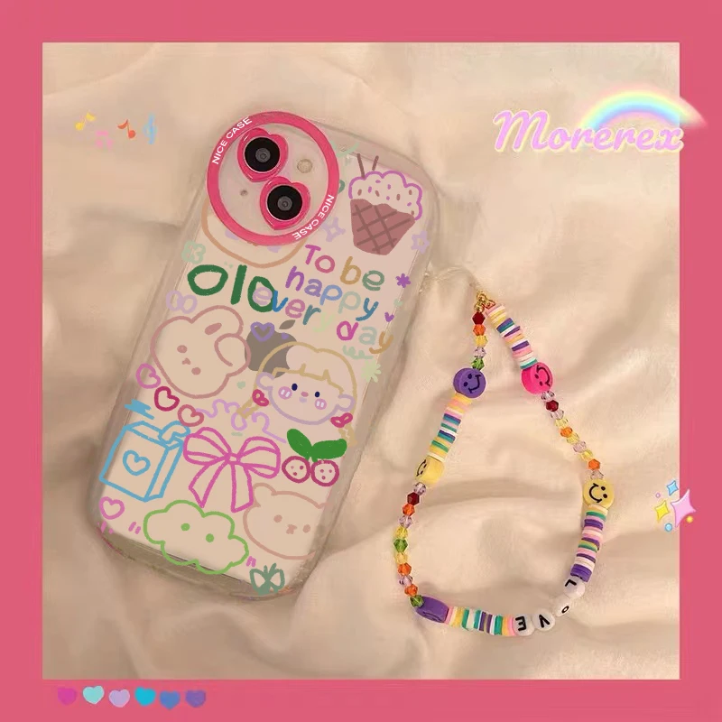 

InsStyle веселый красочный граффити прозрачный для iPhone13Apple12Phone case11силиконы/xrHuaweinova7/8Glory50p30Red ricek40пропоa72
