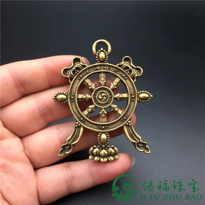 Латунная подвеска ЮЖНОГО МОРЯ Putuo Dharma-Ship Vajra Цельная медная тибетская модель