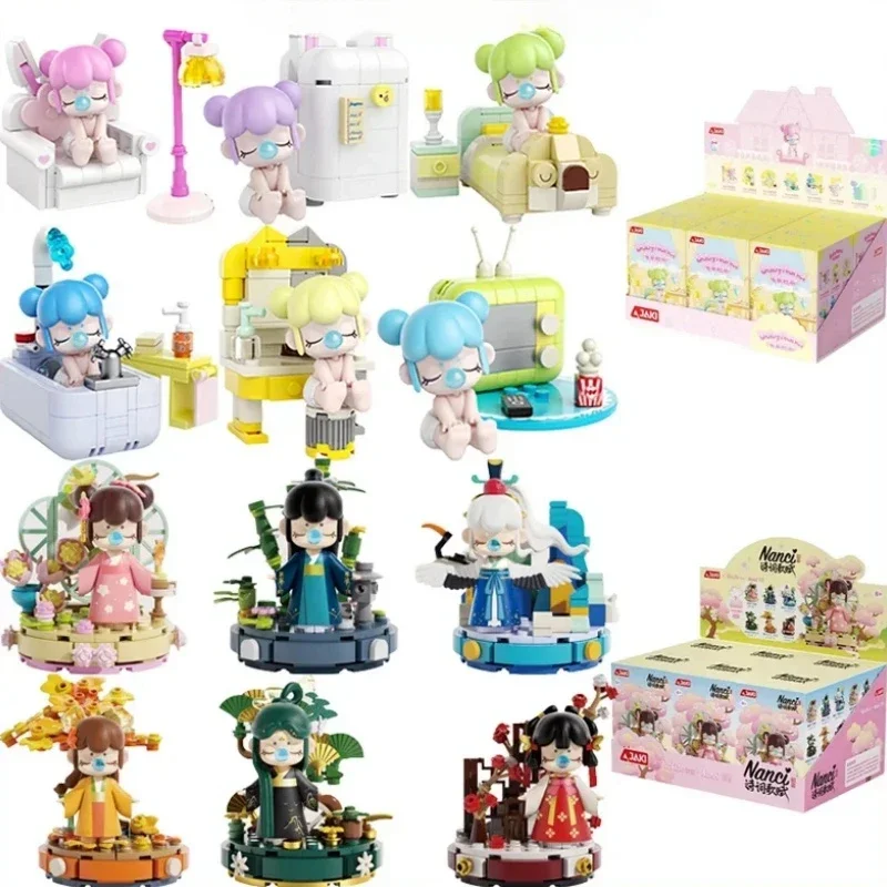 Конструктор Nanci в китайском стиле настольное украшение для поэзии пазл сборки