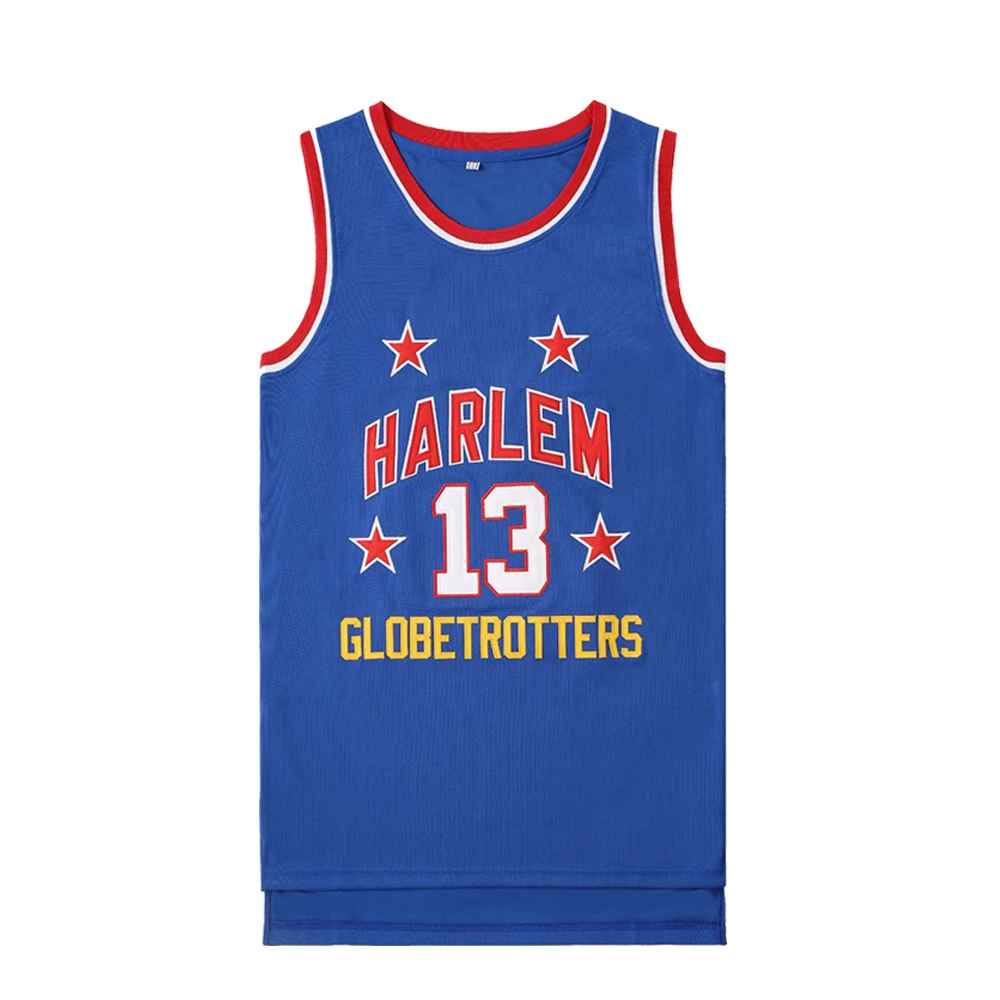 Basketball Jerseys HARLEM GLOBETROTTERS 13 CHAMBERLAIN Sewing embroidery Cheap High-Quality Outdoor sports jersey Blue 2023 New