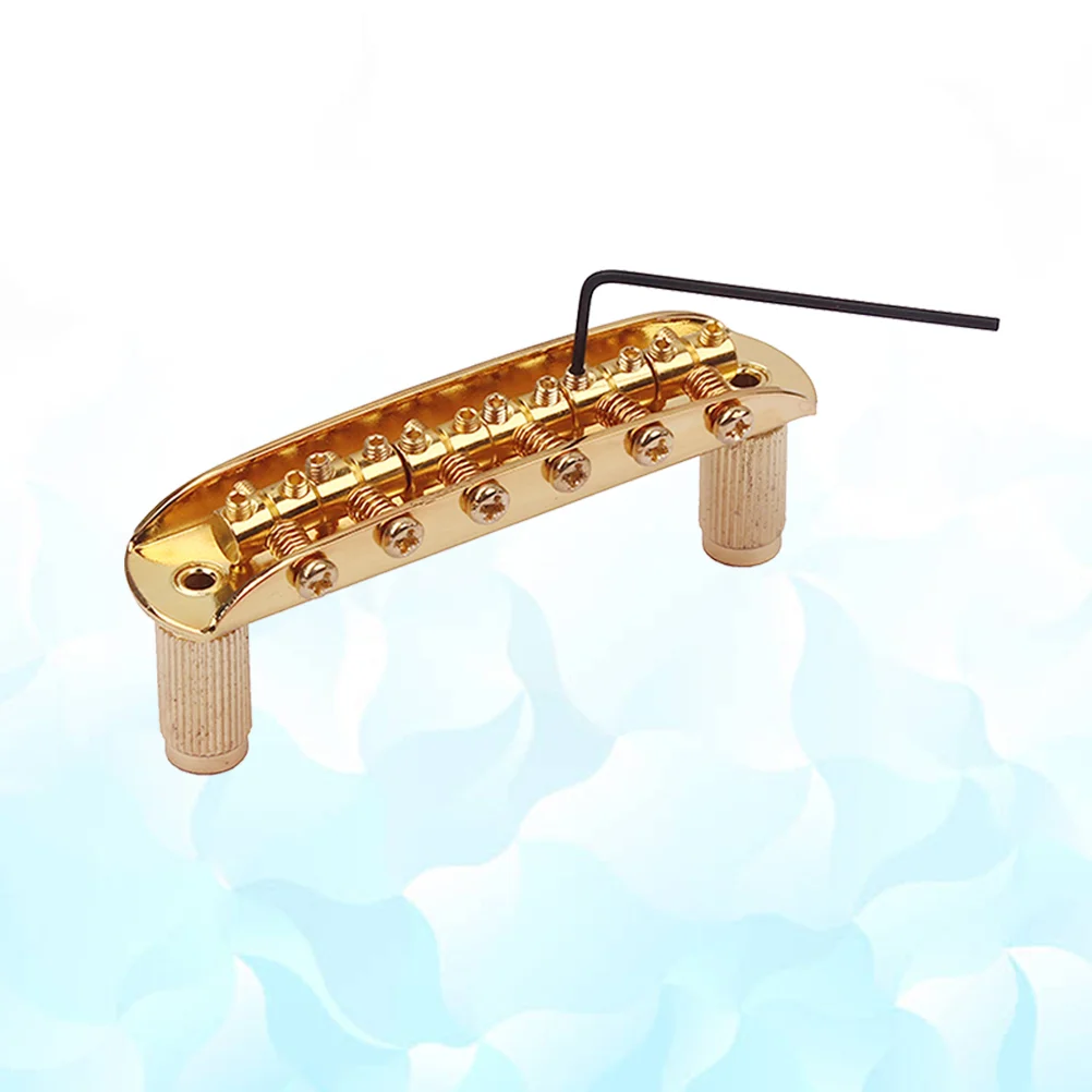 

GA414A Metal Guitar Parts Saddle Bridge for Electric Guitar Instrument Accessories (Golden)