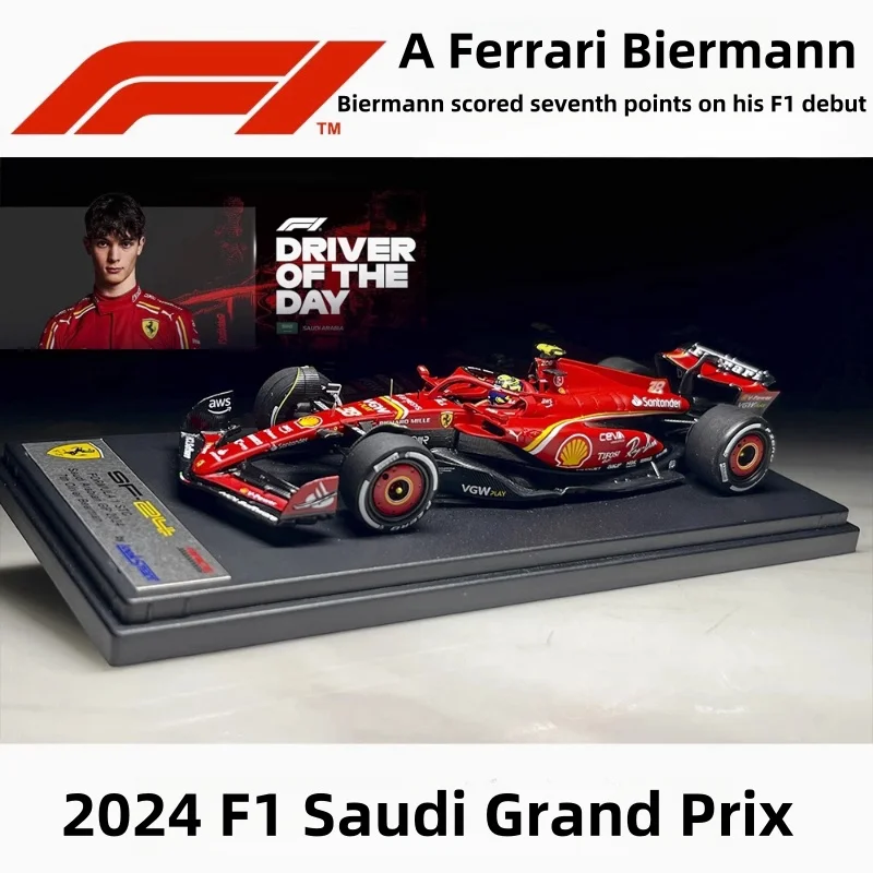 1:43 Biermann F1 дебют 2024 Саудовская SF-24 Миниатюрная модель из смолы Looksmart украшение для