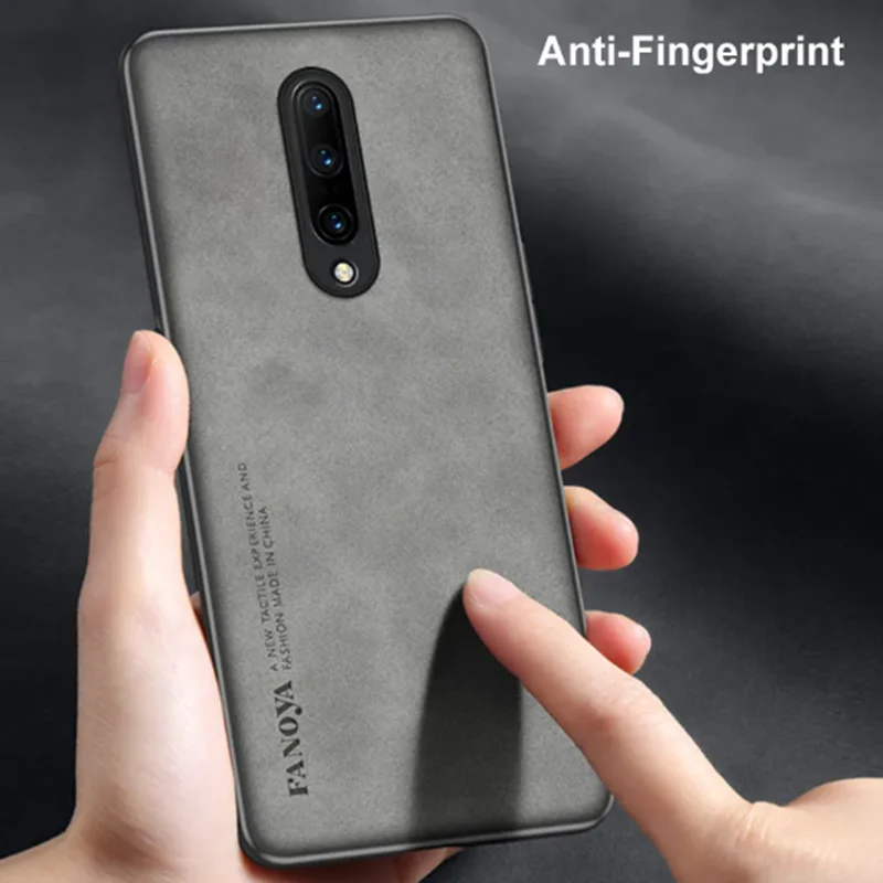 For Oneplus 7 7t 5t 6 6T 7pro 1+5 Luxury Leather Case Matte Phone Cover for oneplus 8 8t 8pro 1+6t Fashion Silicone Mobile Shell