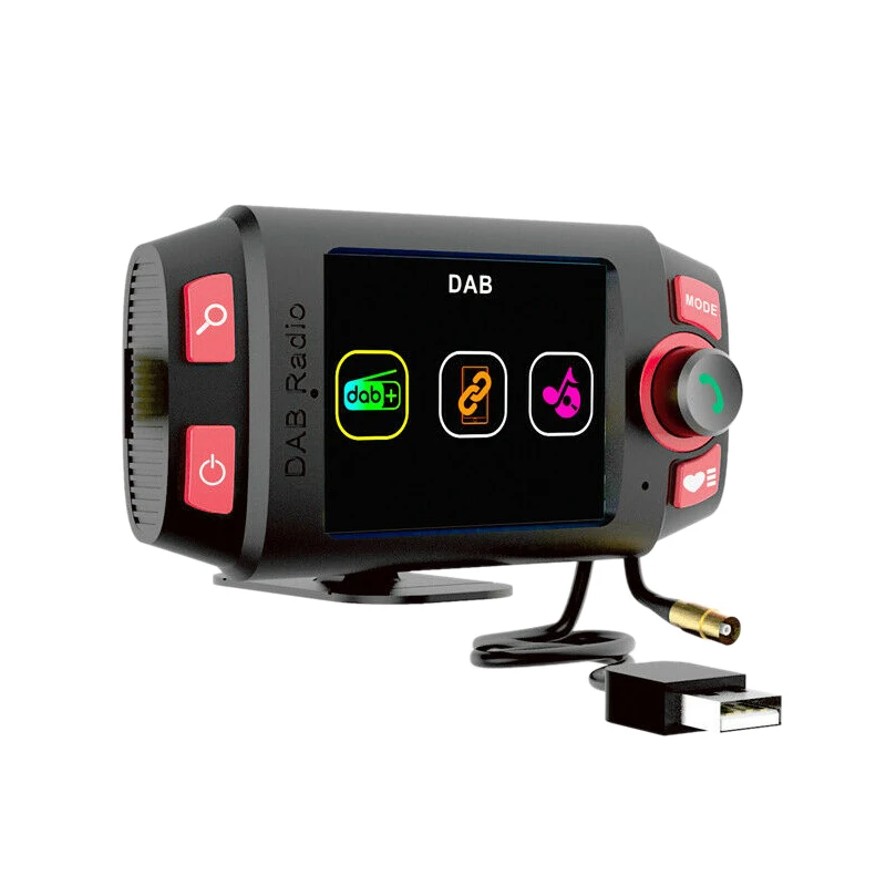

Автомобильный радиоадаптер DAB +/DAB, 2,4 дюйма, FM-передатчик с Bluetooth, громкой связью и воспроизведением музыки, автомобильный комплект, mp3-плеер