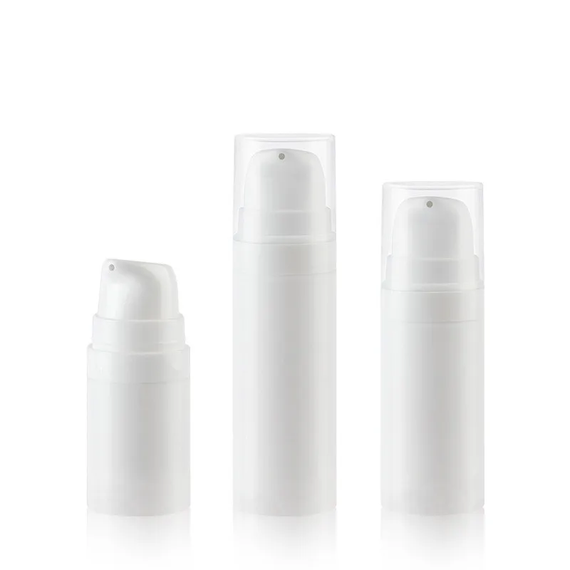 

1pcs Refillable Lotion Bottles white Airless Pump Vacuum Toiletries Container Empty Plastic Cosmetic Bottle 5ml 10ml 15ml