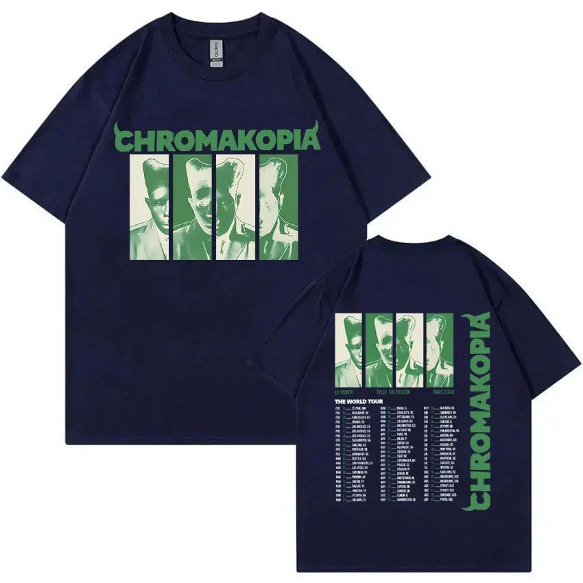 Tyler The Creator Chromakopia World Tour Graphic T Shirts Men Women Fashion Vintage Tshirt Unisex Hip Hop Oversized T-shirts